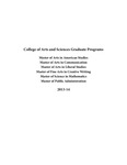 College of Arts and Sciences - Graduate Course Catalog (2013-2014) by Fairfield University