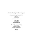 School of Nursing - Graduate Course Catalog (2013-2014)
