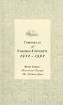 Chronicles of Fairfield University (1942 - 1992). Book 3: Turmoil and Triumph: The McInnes Years. by Paul I. Davis