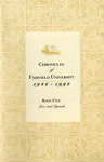 Chronicles of Fairfield University (1942 - 1992). Book 5: Lore and Legends. by Fairfield University