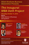 The inaugural MBA oath project by Fairfield University