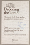 What the Bible is Really About: Decoding the Torah by S. D. Sperling