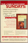 Lonely Days Were Sundays: Political, Social and Religious Experiences of Jews in the American South by Eli N. Evans