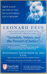 Scandals, Values, and the Pursuit of Justice by Leonard J. Fein