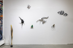 Installation image of the exhibition Streaming: Sculpture by Christy Rupp by Fairfield University Art Museum