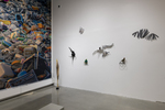 Installation image of the exhibition Streaming: Sculpture by Christy Rupp by Fairfield University Art Museum