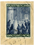 Vatican City Holy Year 1950 10-lire stamp by Gerard M. Landrey S.J.