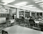 Canisius Hall (Library), Main Reading Room, looking into the library from the main entrance