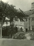 Bellarmine Hall, view from southeast of enclosed garden
