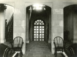 Bellarmine Hall, interior view from Great Hall to front entrance