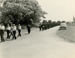 Band leading 1951 graduates toward Alumni Field