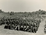 Graduates seated outside for Commencement 1951