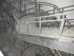 Staircase under construction in the north wing of Bannow Science Center