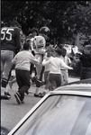 Phil Harris and Bob Scholtz of the New York Giants with fans