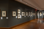 Installation image of the exhibition Ink & Time: European Prints from the Wetmore Collection by Fairfield University Art Museum