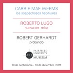 Robert Gerhardt: Mic Drop - Spanish Brochure by Fairfield University Art Museum