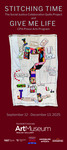 Stitching Time - foyer banner by Fairfield Unversity Art Museum
