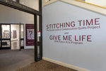 Installation image for exhibition Stitching Time by Fairfield University Art Museum