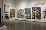 Installation image for exhibition Stitching Time by Fairfield University Art Museum