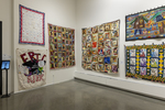 Installation image for exhibition Stitching Time by Fairfield University Art Museum