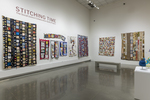 Installation image for exhibition Stitching Time by Fairfield University Art Museum