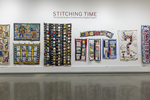 Installation image for exhibition Stitching Time by Fairfield University Art Museum