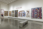Installation image for exhibition Stitching Time by Fairfield University Art Museum