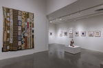 Installation image for exhibition Stitching Time by Fairfield University Art Museum