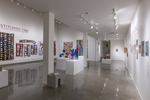 Installation image for exhibition Stitching Time by Fairfield University Art Museum
