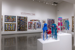Installation image for exhibition Stitching Time by Fairfield University Art Museum