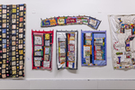 Installation image for exhibition Stitching Time by Fairfield University Art Museum