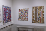 Installation image for exhibition Stitching Time by Fairfield University Art Museum