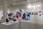Installation image for exhibition Stitching Time by Fairfield University Art Museum