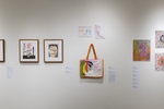 Installation image for exhibition Stitching Time by Fairfield University Art Museum