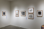 Installation image for exhibition Stitching Time by Fairfield University Art Museum