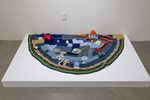 Installation image for exhibition Stitching Time by Fairfield University Art Museum