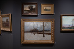 Installation image of the exhibition Dawn & Dusk: Tonalism in Connecticut by Fairfield University Art Museum